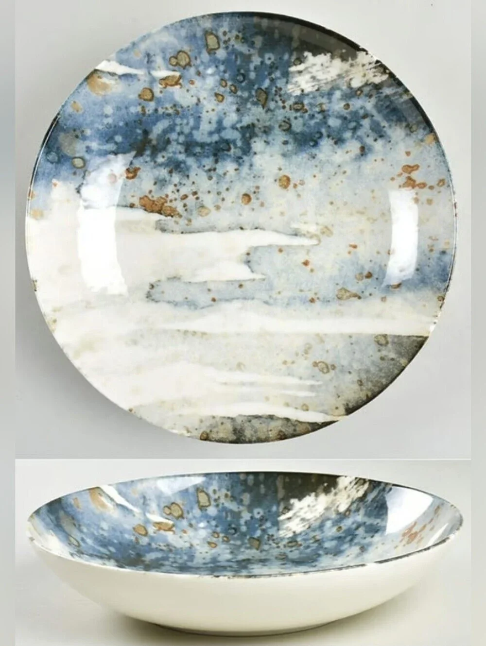 Intesa IHM4 Va Au Lave Vaiselle Porcelain Dinner Pasta Bowls Salad Plates Set